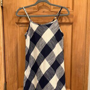 Navy/white checked sundress